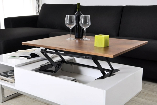 Petite table basse plateau relevable