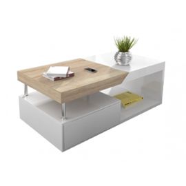 Table basse laqué et bois