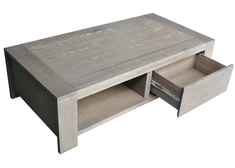 Table basse avec rangement pour bouteille
