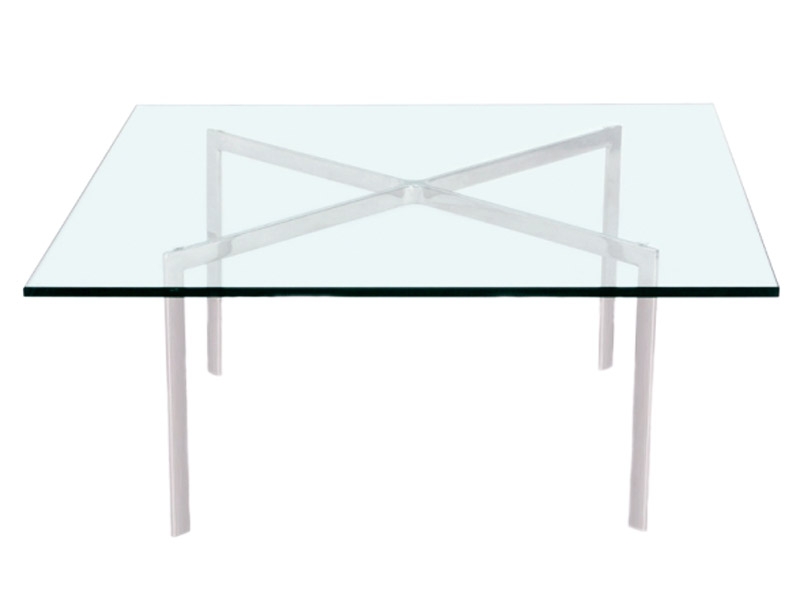 Table basse carrée verre 90 x 90