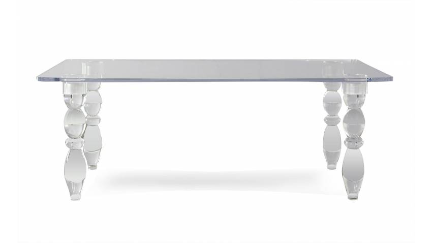 Table basse acrylique transparente pas cher