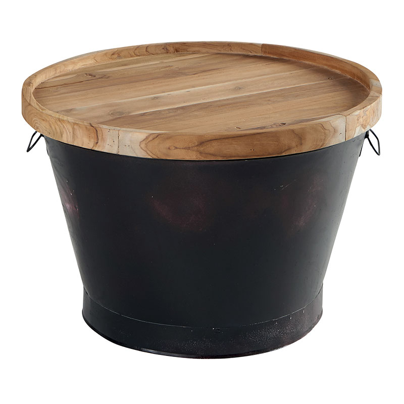 Table basse zinc et bois