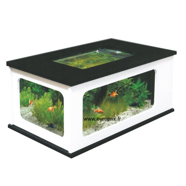 Table basse aquarium hexagonale