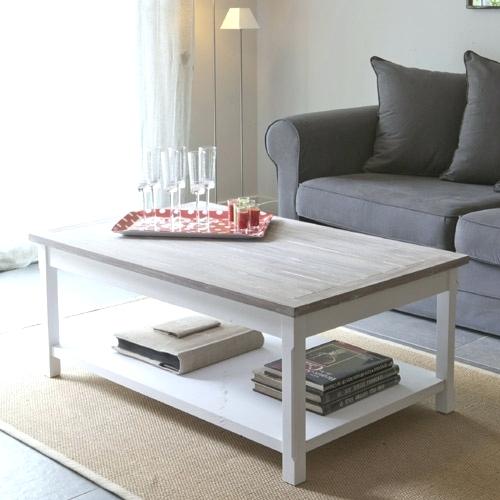 Table basse blanche rectangulaire la redoute