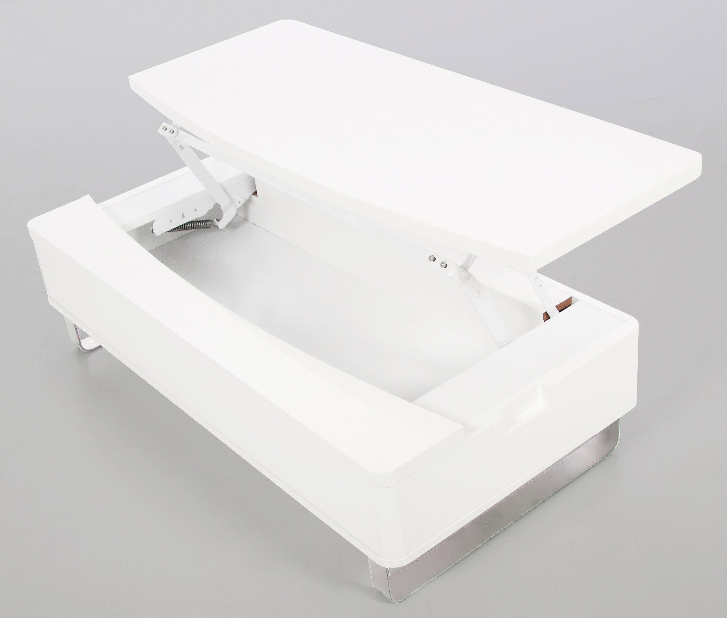 Table basse noir et blanche avec rangement