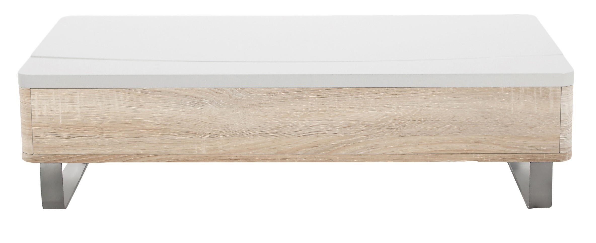 Table basse bois et blanc pas cher