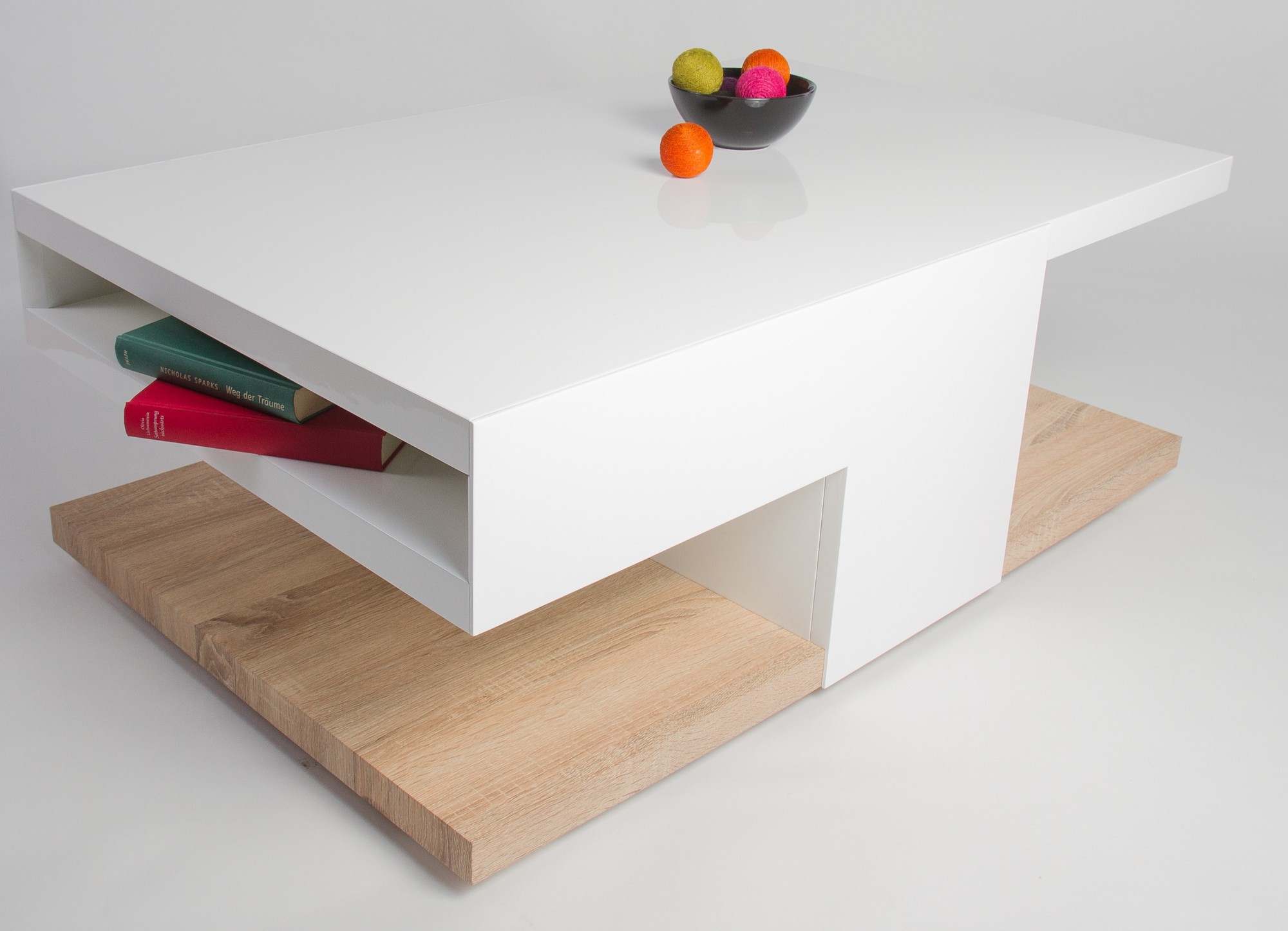 Petite table basse bois blanc