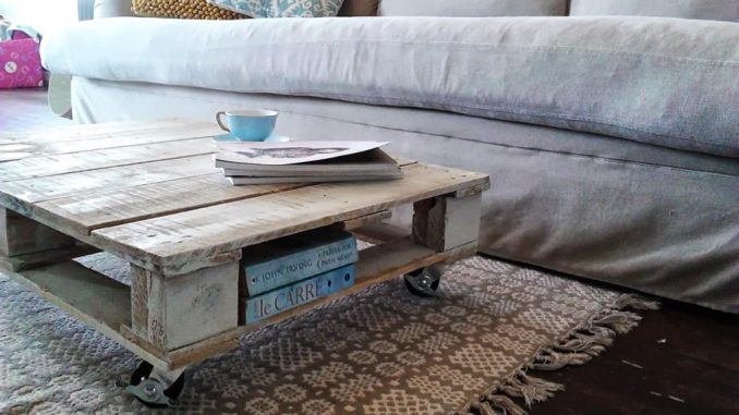 Fabrication table basse palette