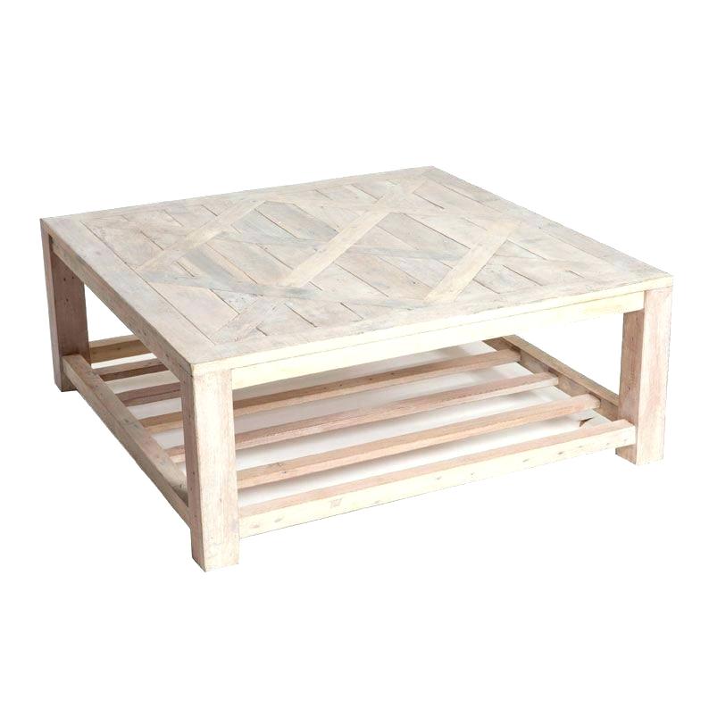 Table basse bois chene foncé