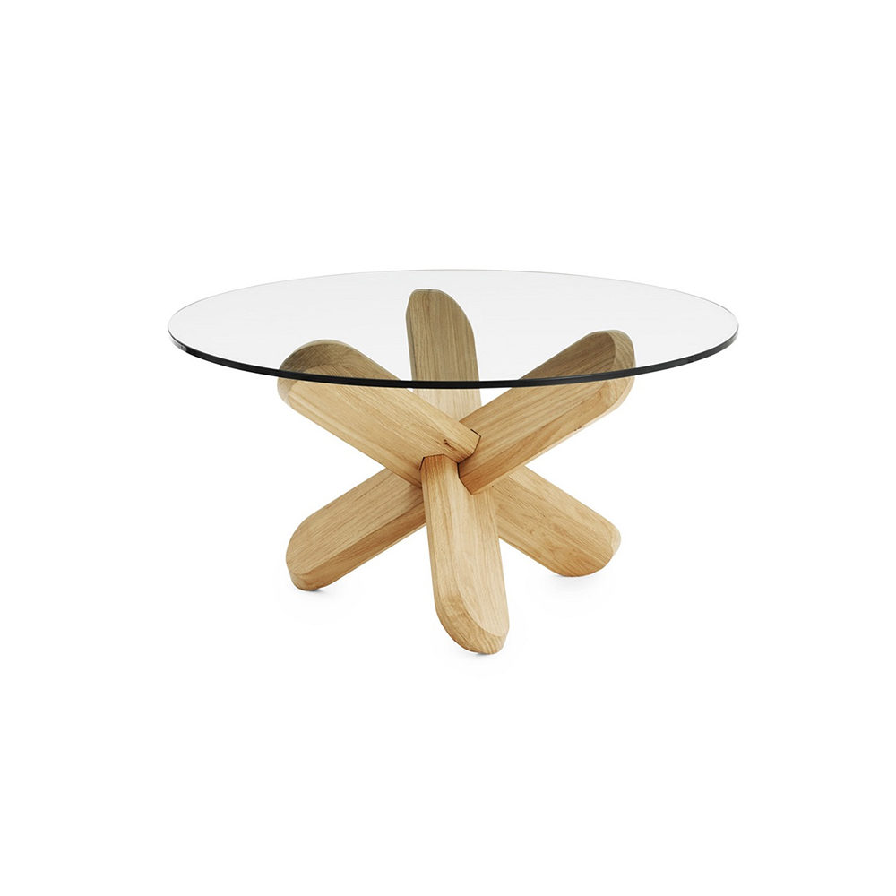 Table basse casse tete bois