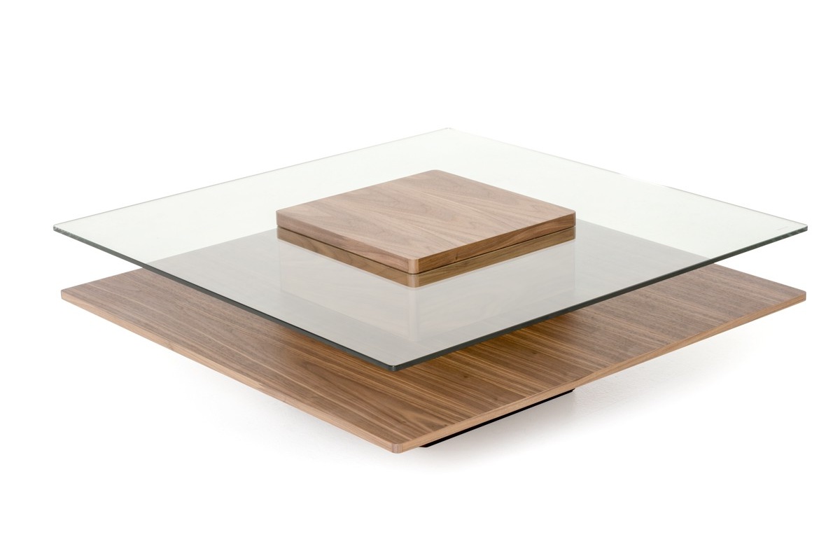 Table basse avec verre et bois