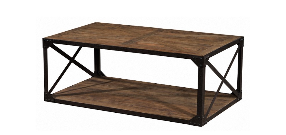 Table basse bois foncé
