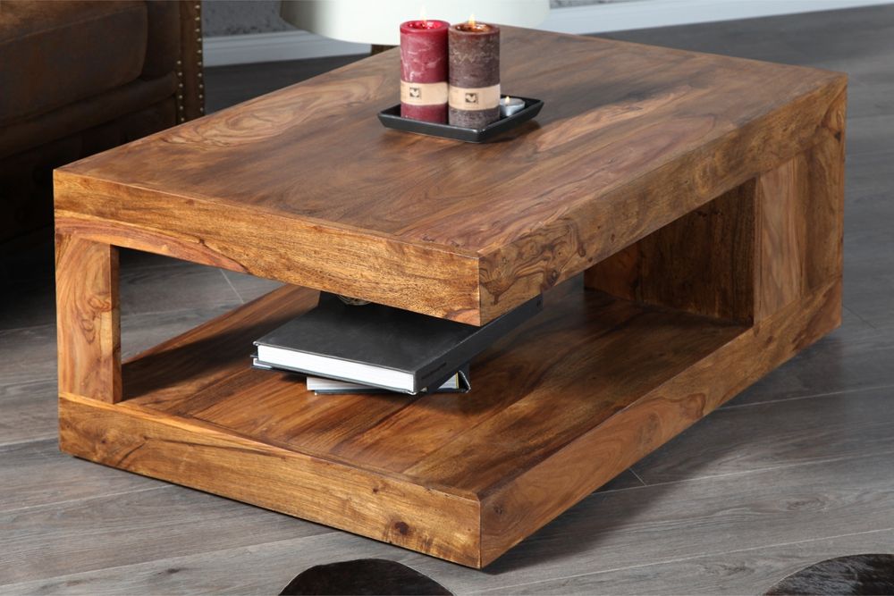 Table basse maya bois massif