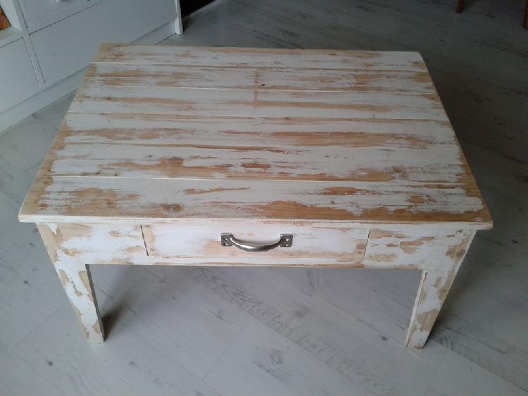Table basse bois cerusé