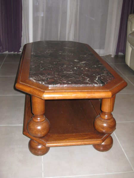 Table basse octogonale bois massif