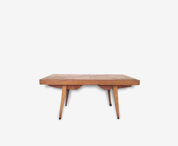 Table basse bois années 50