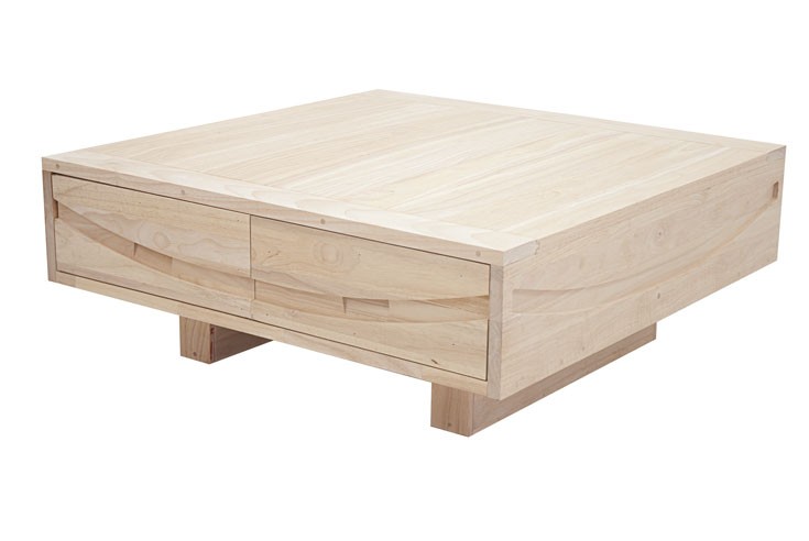 Table basse carrée à tiroirs