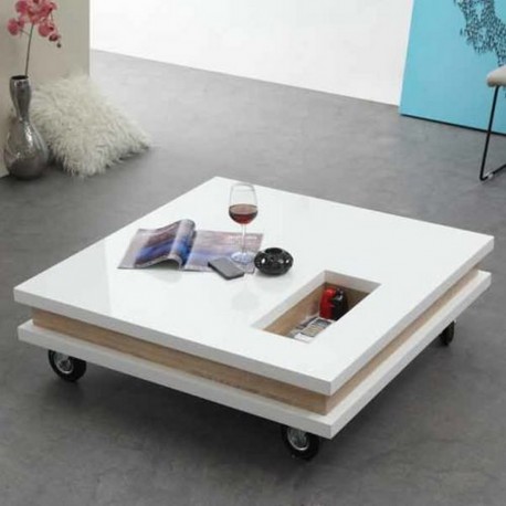 Table basse scandinave roulette