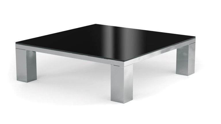 Table basse en verre carrée