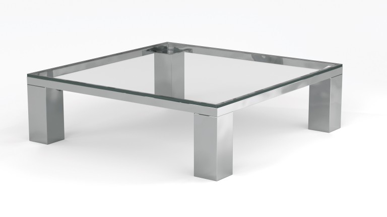 Table basse carrée verre design