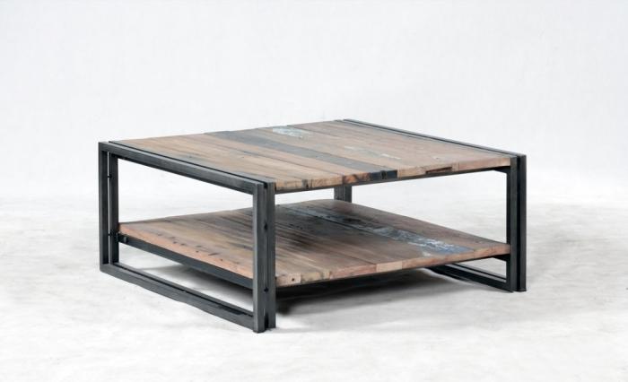 Table basse 100x100 bois