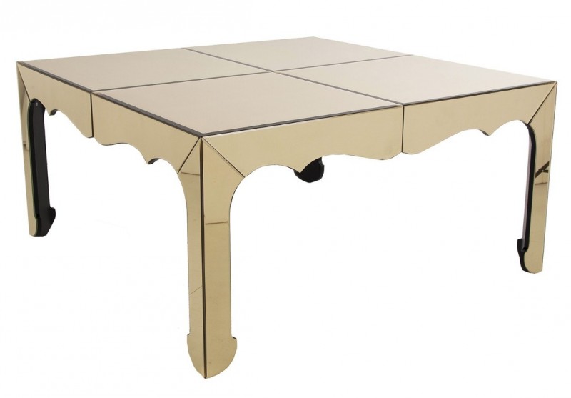 Table basse bois art déco