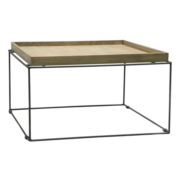 Table basse carrée transparente