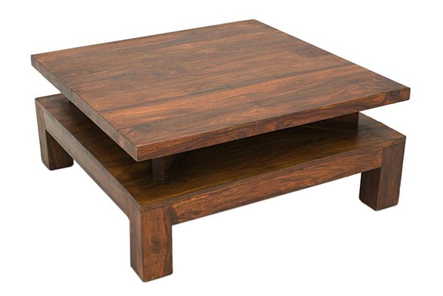 Table basse bois carrée