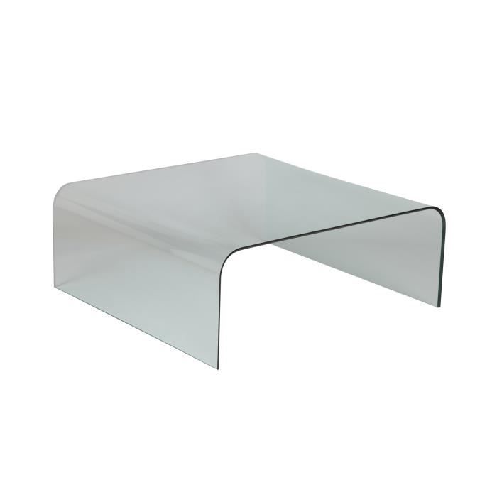 Table basse en verre carre