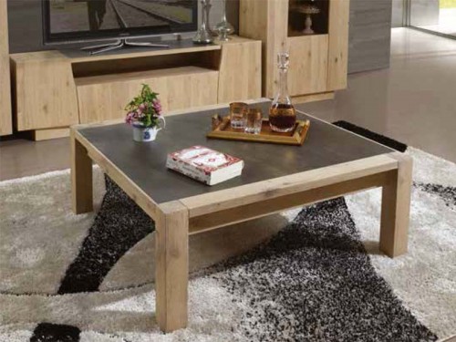 Table basse carree en chene