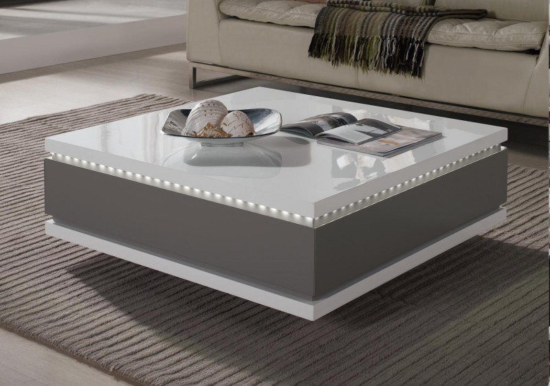 Table basse carrée led