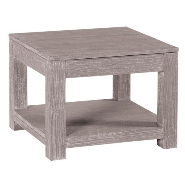 Table basse taupe bois