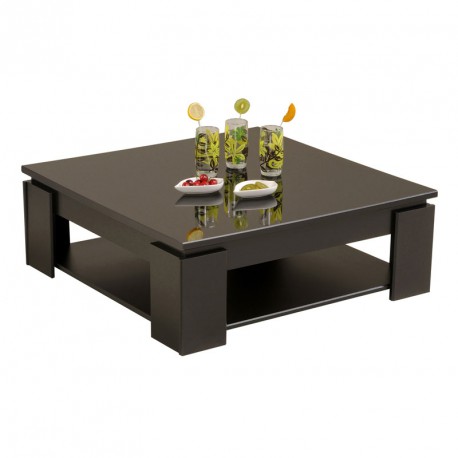 Table basse en bois noir