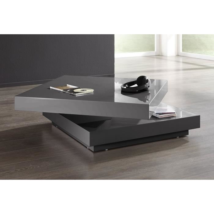 Table basse bois pivotante