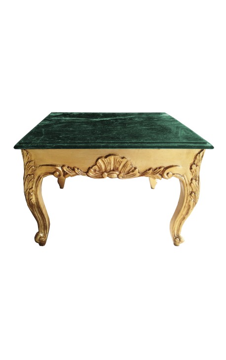 Table basse bois doré