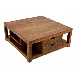 Table basse coeur bois