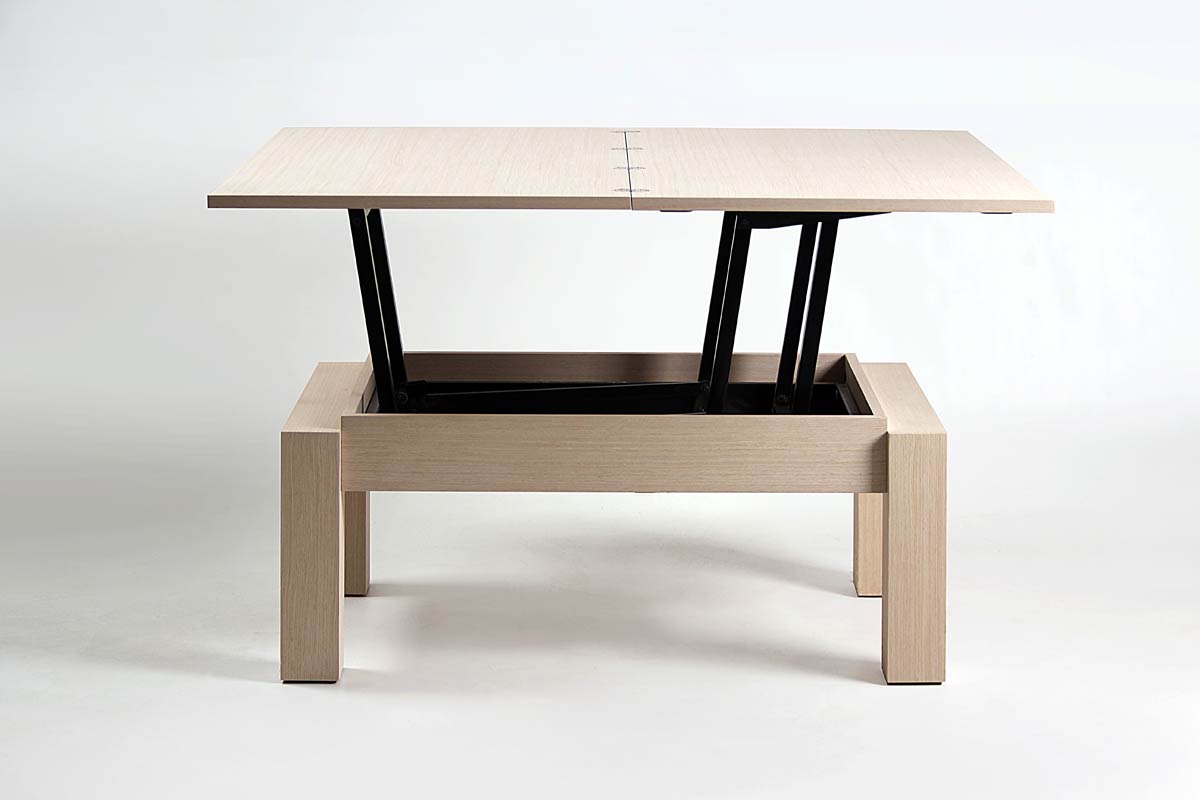 Table basse relevable dépliante