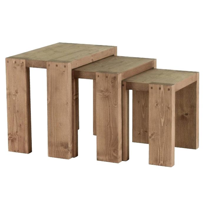 Cocktail scandinave table basse poutre