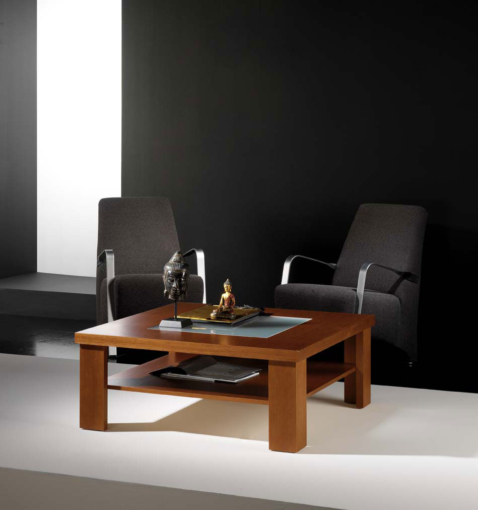 Table basse carrée teck