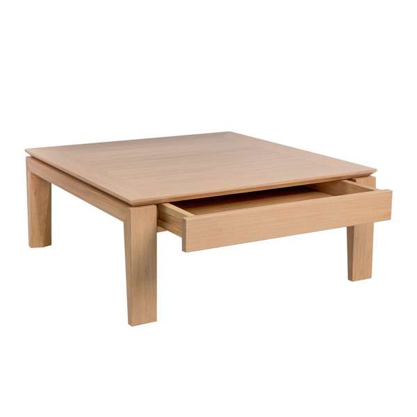 Table basse carrée avec tiroir
