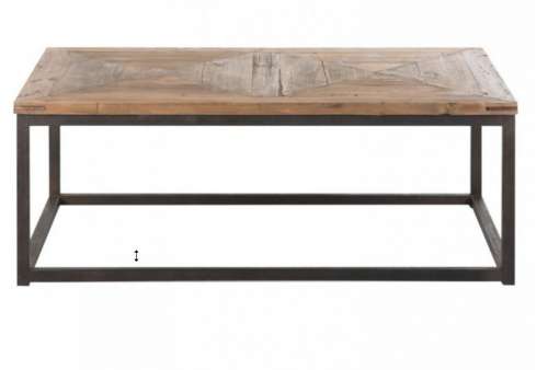 Table basse contemporaine bois metal