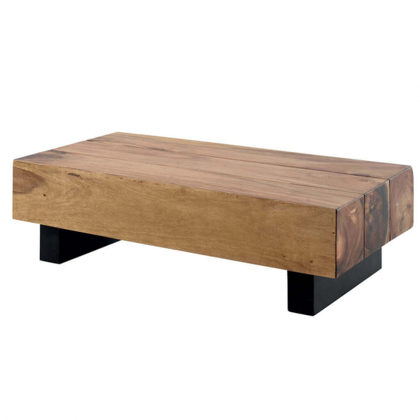 Table basse bois poutre