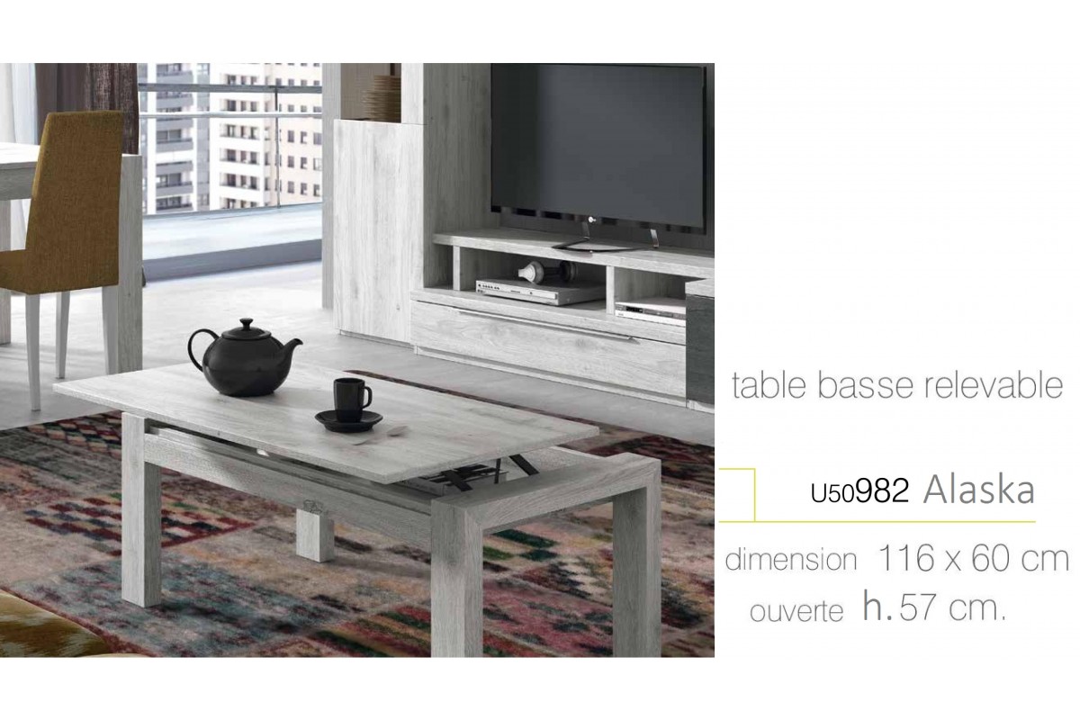 Table basse relevable alaska