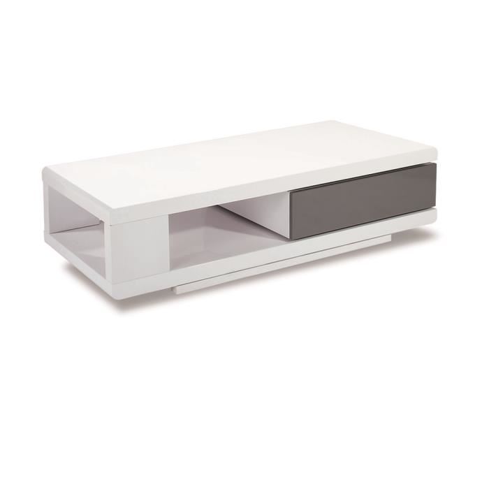 Table basse salon design blanc