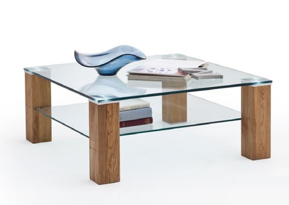 Table basse vitrée bois massif - Mobilier design, décoration d'intérieur