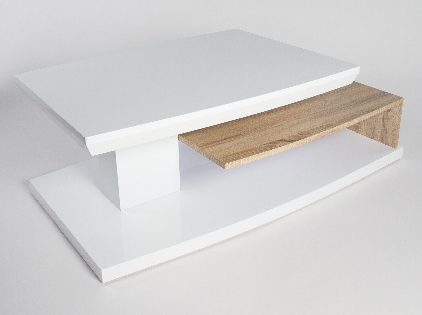 Table basse laqué blanc bois
