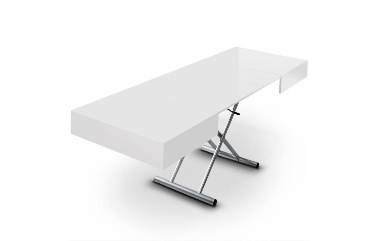 Table basse relevable extensible ovale
