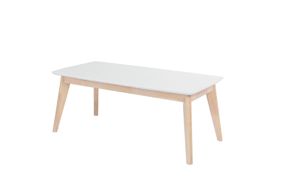 Table basse rectangle en bois pas cher
