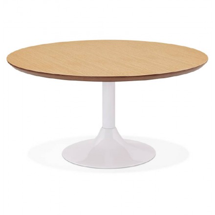 Table basse bois peint beige