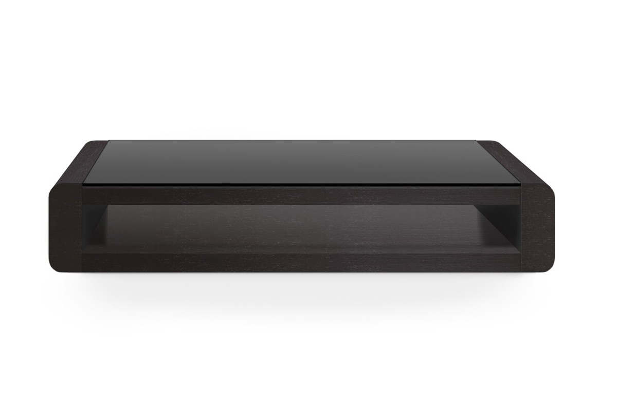 Table basse miami hetre et verre noir